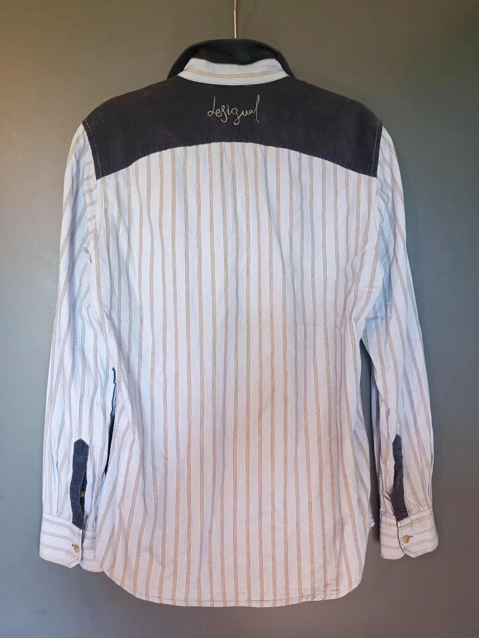 Desigual long-sleeved men's shirt size M good condition patterned color – photo 4